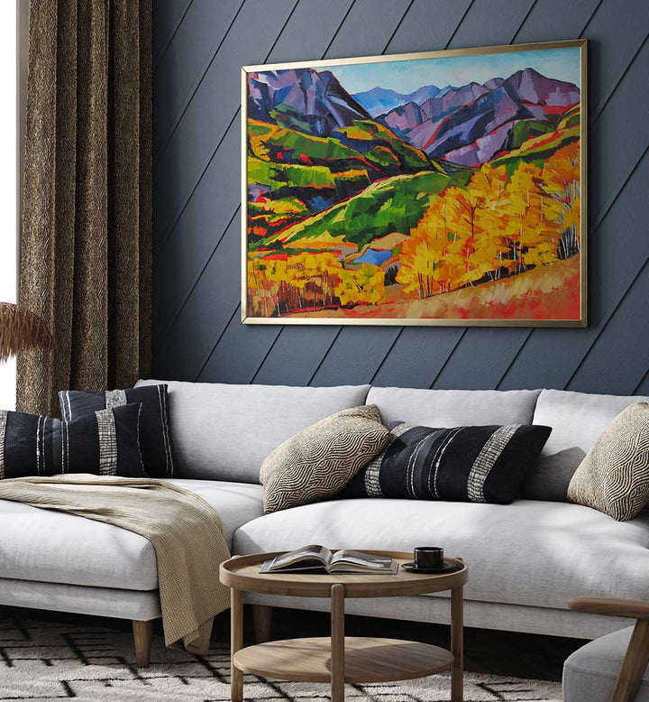 AUTUMN IN THE MOUNTAIN , LANDSCAPE PAINTINGS