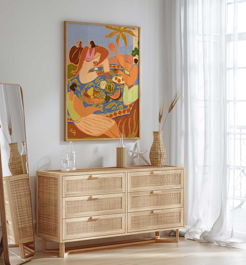 SUMMER PICNIC , PORTRAITS & FIGURATIVE ILLUSTRATIONS