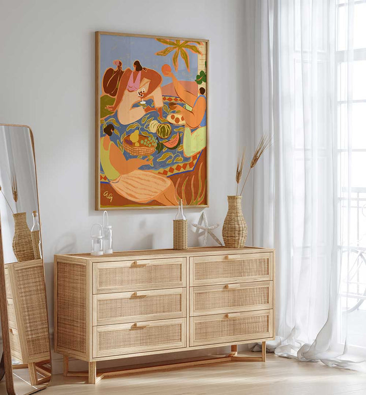 SUMMER PICNIC , PORTRAITS & FIGURATIVE ILLUSTRATIONS