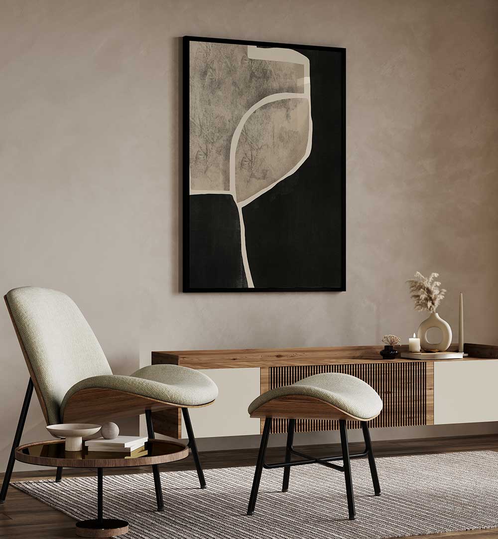 BLACK ABSTRACT MOSAIC II , ABSTRACT PAINTINGS