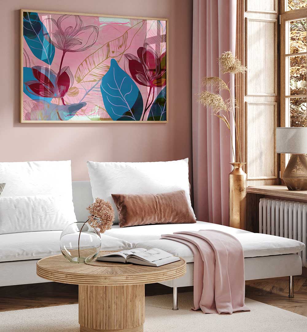 FLOWER GARDEN II , FLORAL FLOWER PAINTINGS