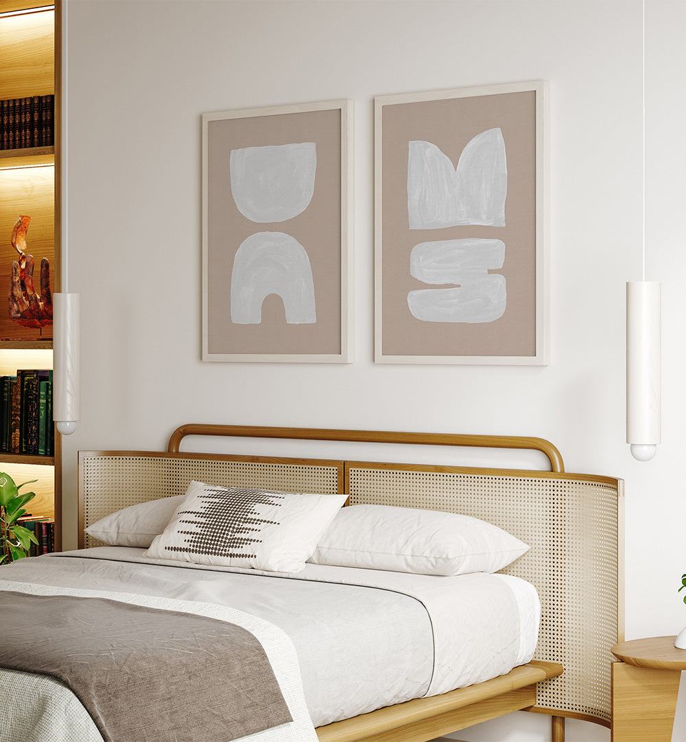 RESTFUL FORMS SET , SET OF 2 PAINTINGS