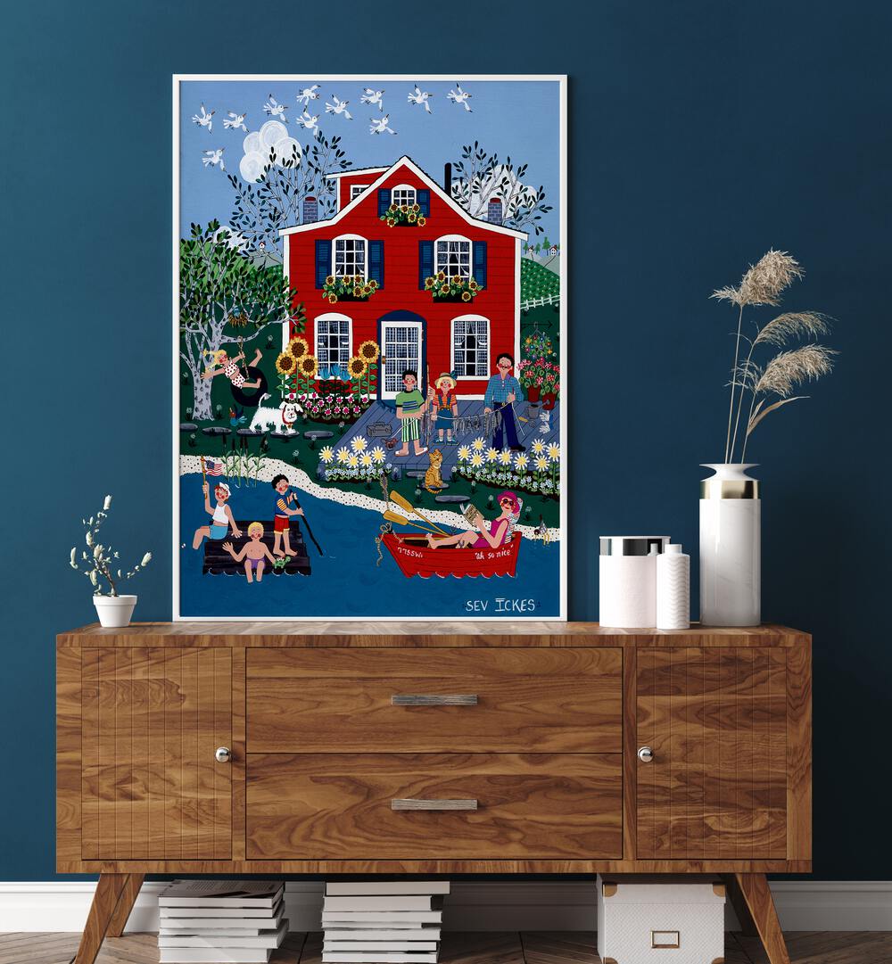 LITTLE RED COTTAGE, KIDS ROOM PAINTINGS brighten spaces with whimsical charm and vibrant scenes for children's rooms.