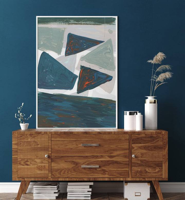 Stylish MIRRORED MOUNTAINS, ABSTRACT PAINTINGS enhance your decor with elegance and a unique artistic touch.