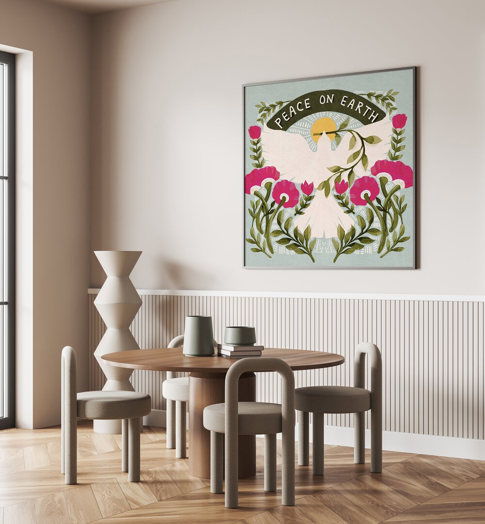 Transform your space with PEACE ON EARTH, QUOTES poster, bringing tranquility and style to any room.