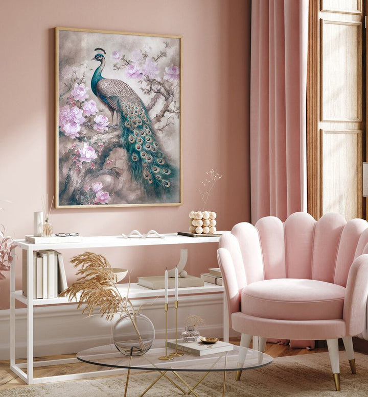 PEACOCKS ROMANCE , ANIMAL PAINTINGS
