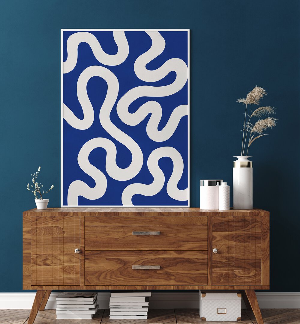Stylish UNDULATING CURVES III, ABSTRACT PAINTINGS add fluidity and elegance to modern interiors, enhancing any space.