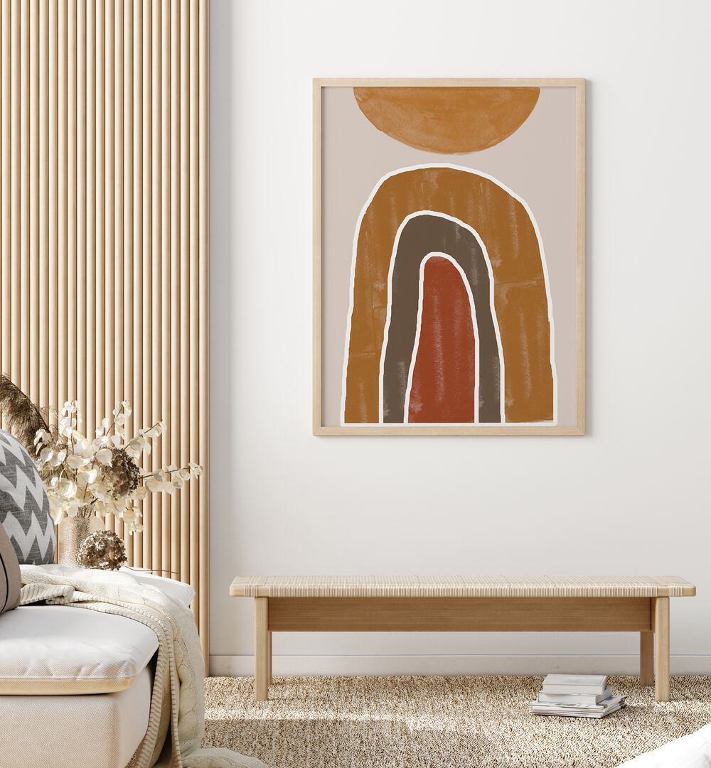 Vibrant ABSTRACT RAINBOW, ABSTRACT PAINTINGS by The Miuus Studio, perfect for enhancing any creative space.