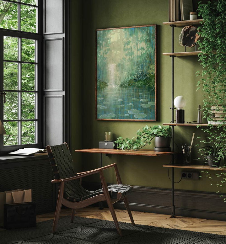 Serene WATERLILY POND, LANDSCAPE PAINTINGS enhance any space with tranquil beauty and vibrant colors. Perfect for home decor.