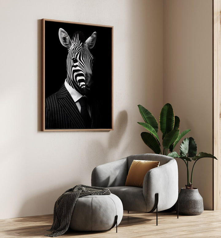 Stylish WILD SUITS - ZEBRA, ANIMAL PAINTINGS by Philippe HUGONNARD, perfect for a bold home decor statement.