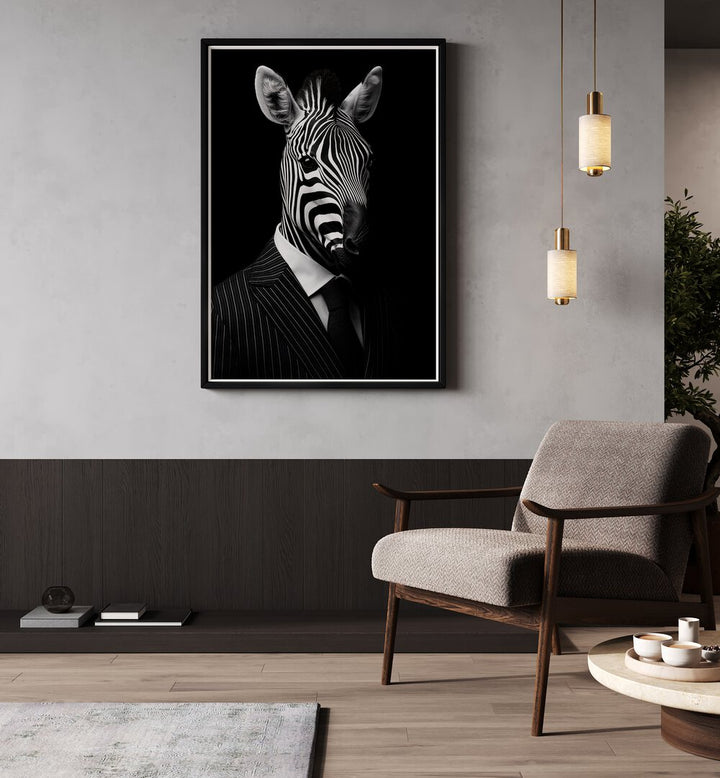 Stylish WILD SUITS - ZEBRA, ANIMAL PAINTINGS by Philippe HUGONNARD, perfect for a bold statement in your decor.