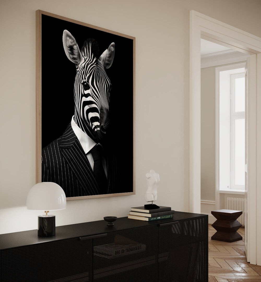 Stylish WILD SUITS - ZEBRA, ANIMAL PAINTINGS by Philippe HUGONNARD blend elegance with a wild touch in modern decor.