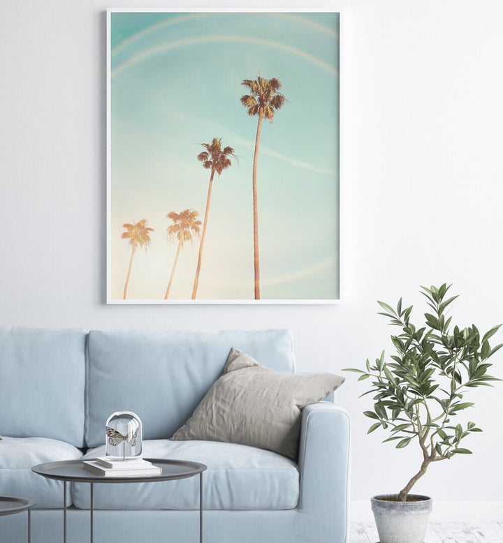 Brighten your space with SUNNY CALI PALM TREE, BEACH PAINTINGS capturing California's tropical essence.