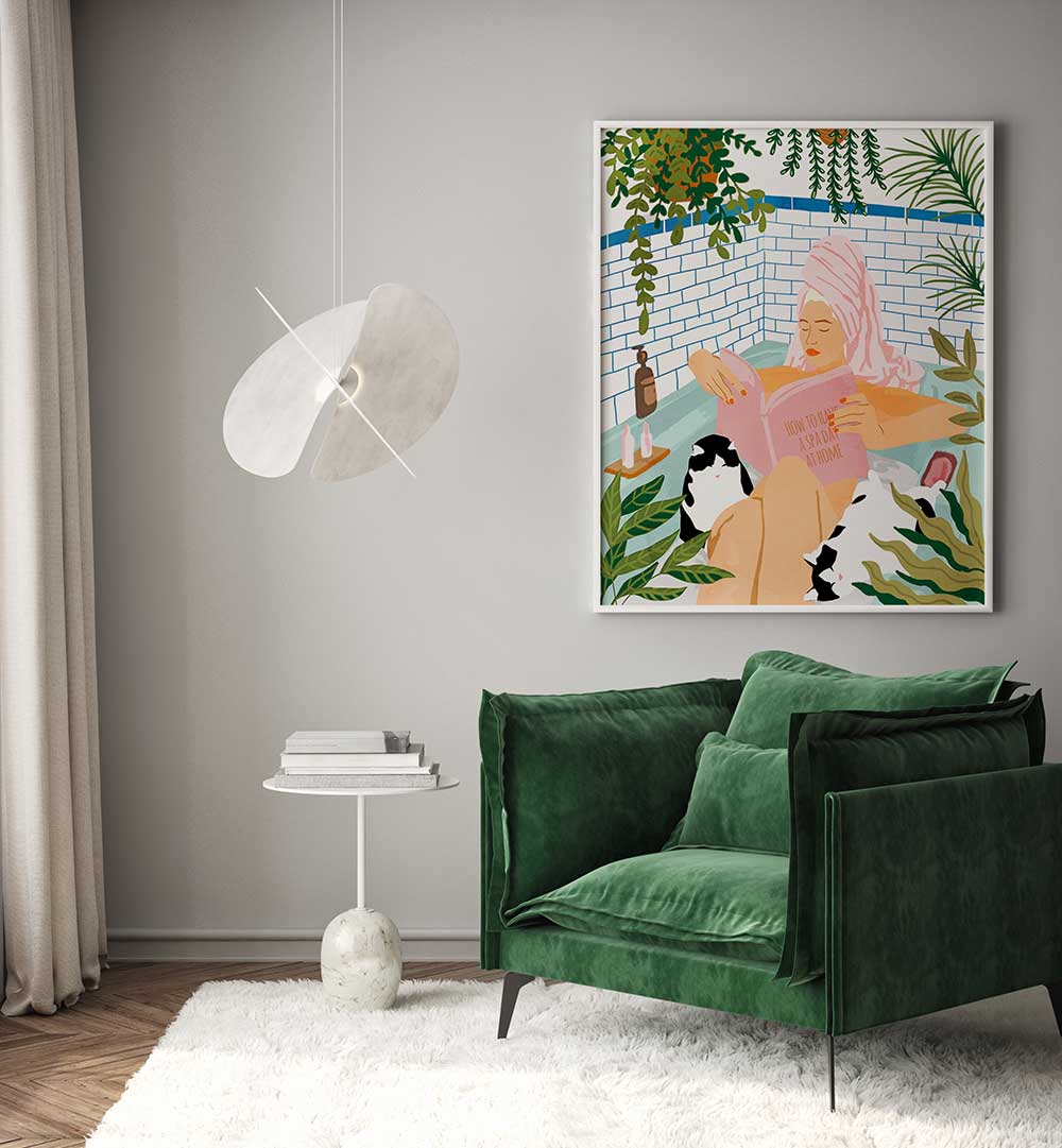 SPA DAY AT HOME , PORTRAITS & FIGURATIVE ILLUSTRATIONS