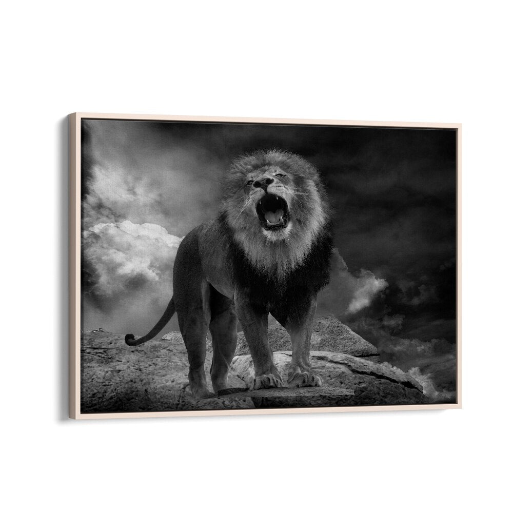 African painting - LION'S ROAR by Asianmonk