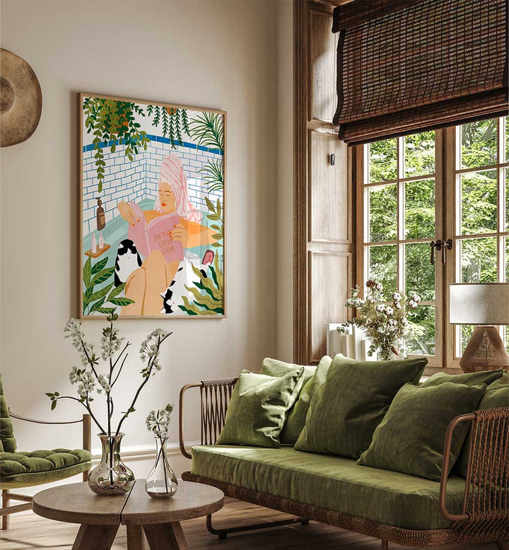 SPA DAY AT HOME , PORTRAITS & FIGURATIVE ILLUSTRATIONS