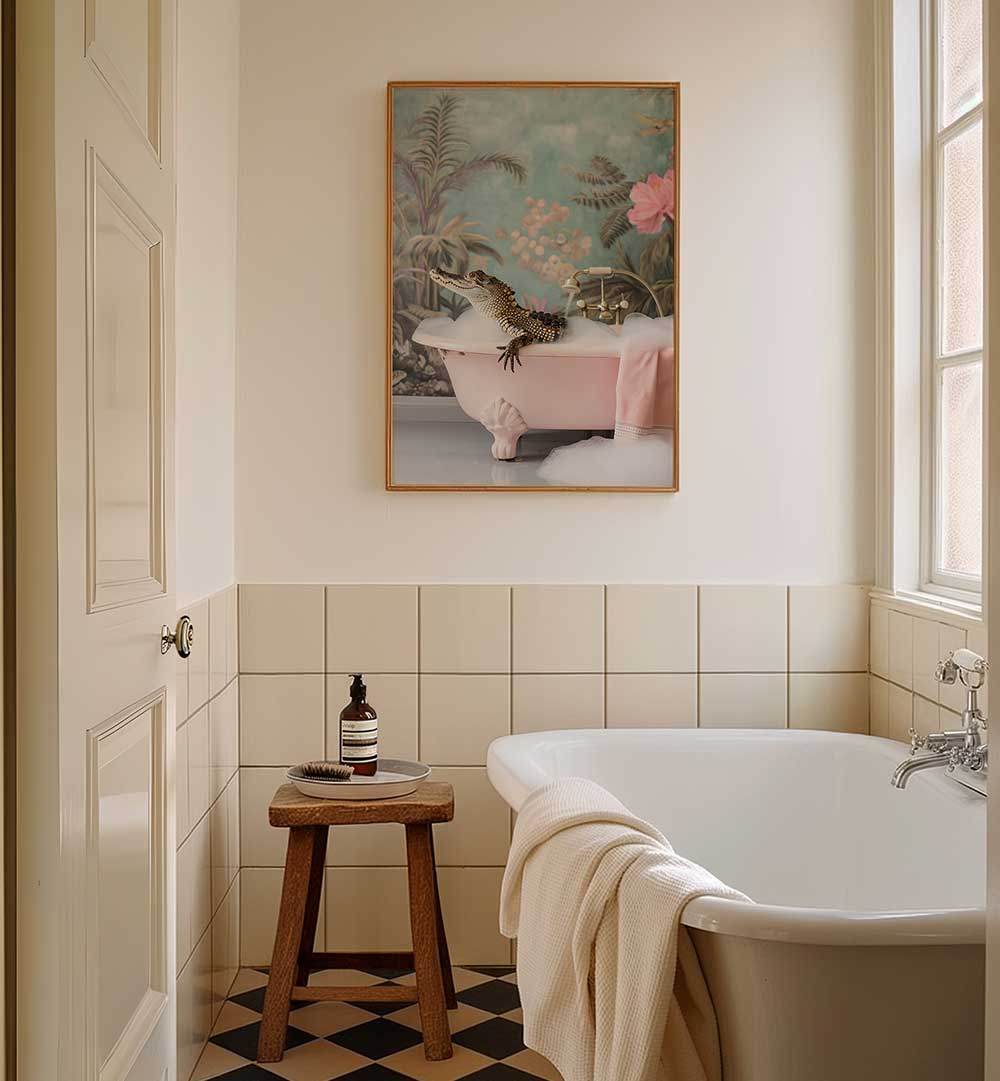 CLEAN CROC , BATHROOM ART PRINTS