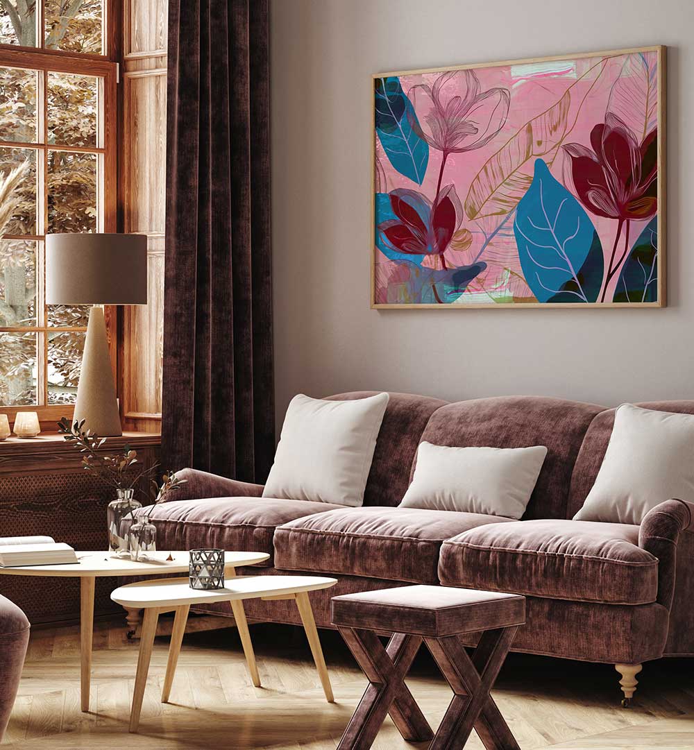 FLOWER GARDEN II , FLORAL FLOWER PAINTINGS
