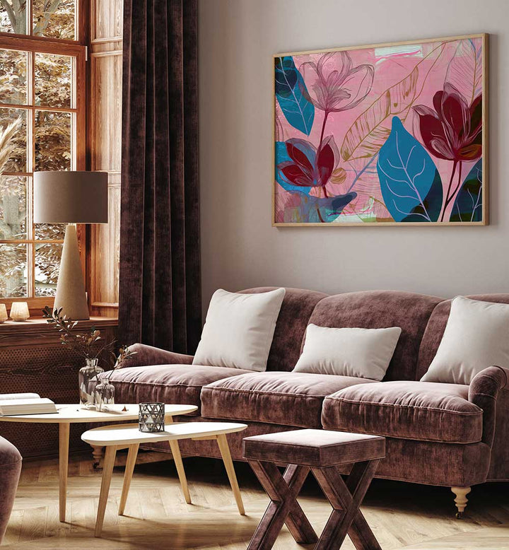 FLOWER GARDEN II , FLORAL FLOWER PAINTINGS