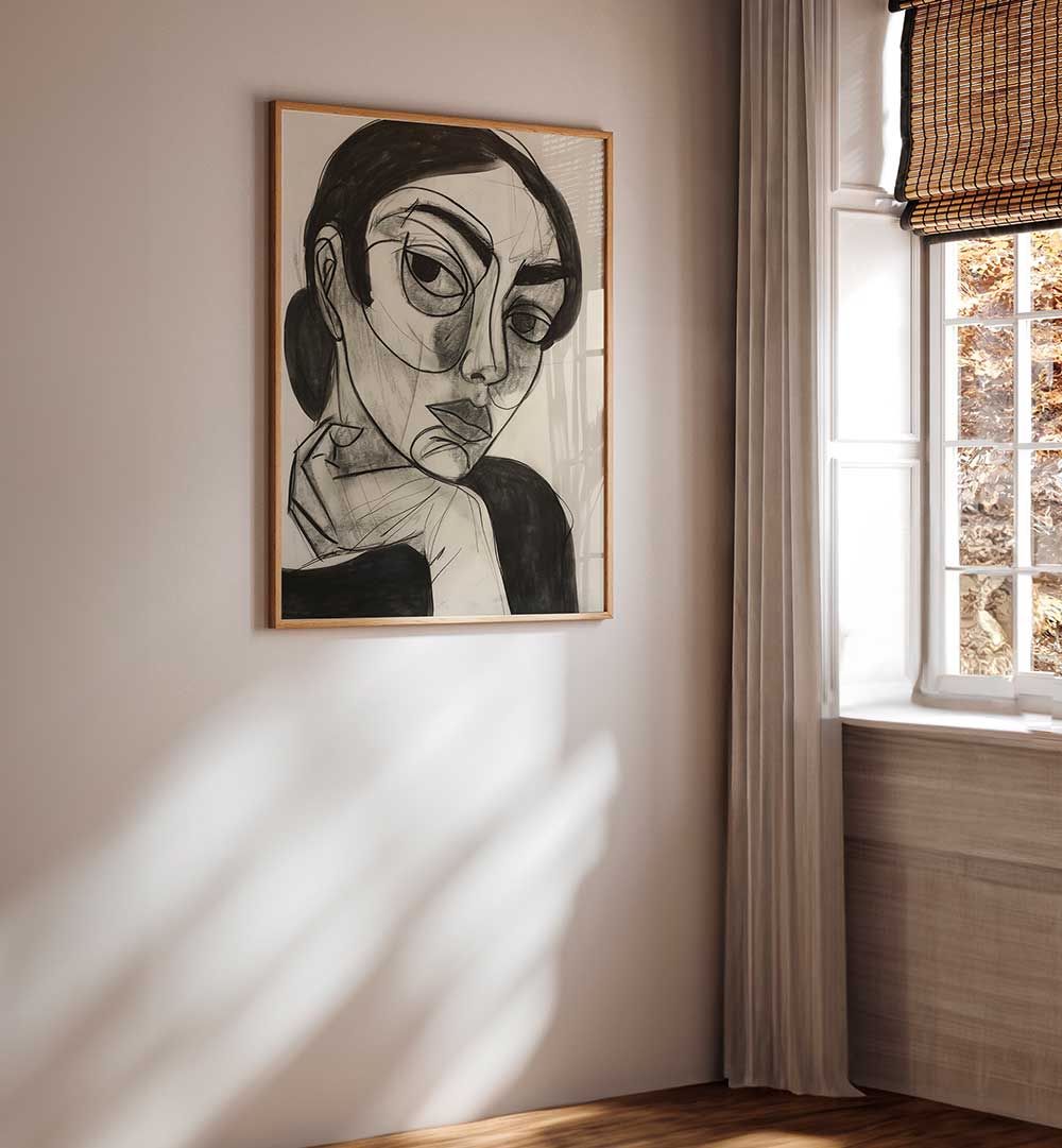 INTELECTUAL WOMAN , PORTRAITS & FIGURATIVE ILLUSTRATIONS