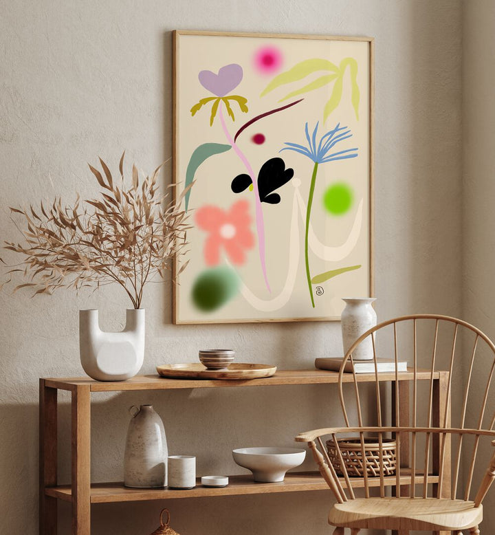 QUIET FLOWERS DANCE , FLORAL FLOWER PAINTINGS