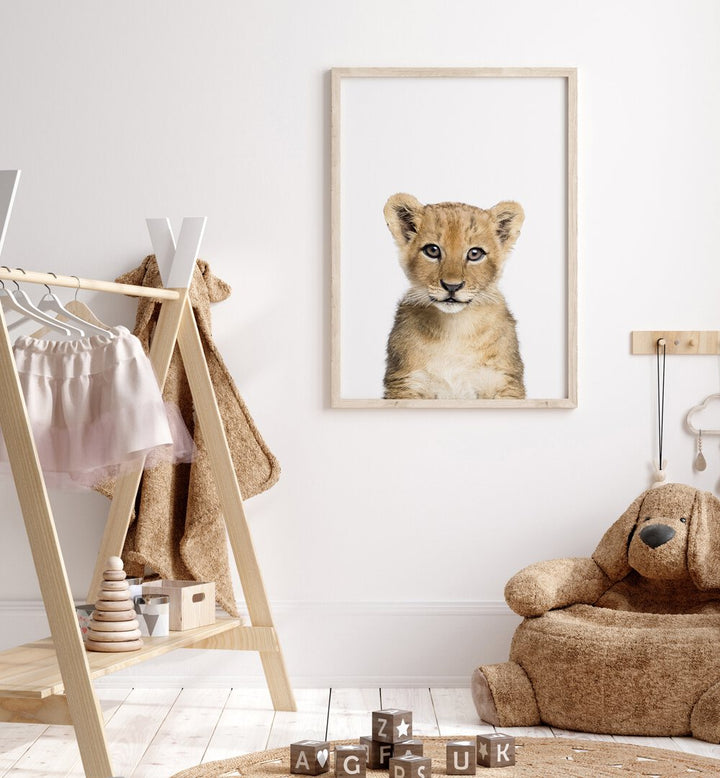 Charming BABY LION, KIDS ROOM PAINTINGS create a playful atmosphere in your child's space, blending fun and warmth.