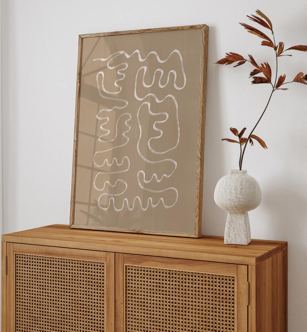 Contemporary abstract artwork "ABSTRACT LINES I, ABSTRACT PAINTINGS" by THE MIUUS STUDIO adds elegance to any space.