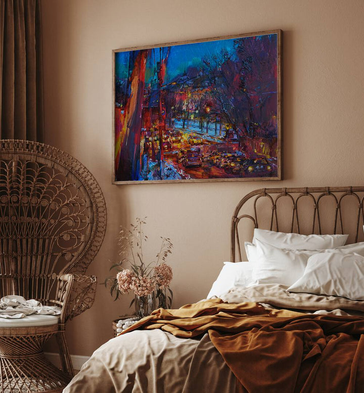 EVENING CITY , LANDSCAPE PAINTINGS