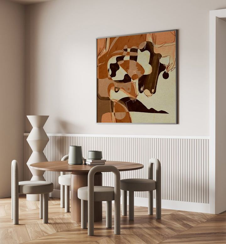 Modern interior featuring BECOMING III, ABSTRACT PAINTINGS, enhancing creativity and style in contemporary decor.