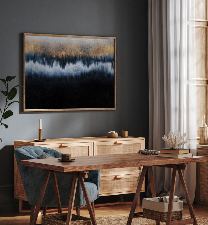 Stunning GOLDEN HORIZON, ABSTRACT PAINTINGS elevating home decor with elegance and sophistication. Perfect for any space.