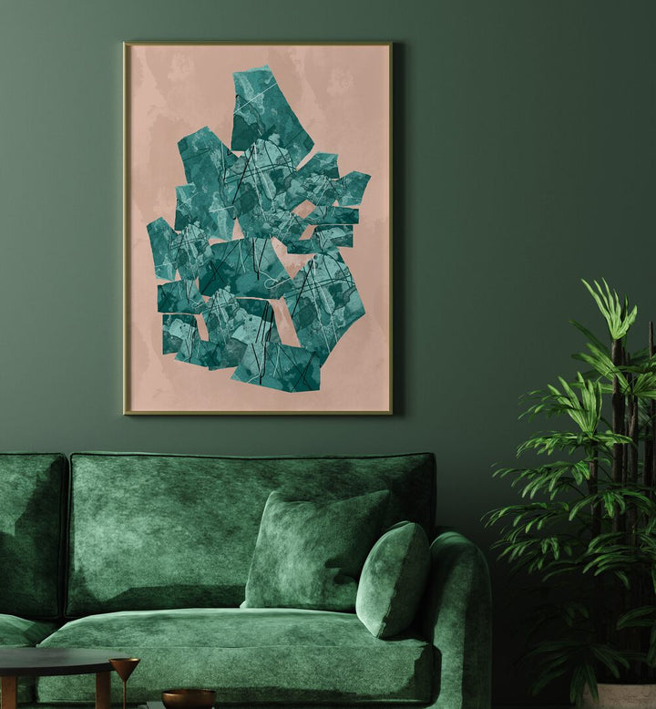 Stylish GREEN GEOMETRIC SHAPES, GEOMETRIC ART PRINTS enhance modern decor with vibrant designs and versatile appeal.