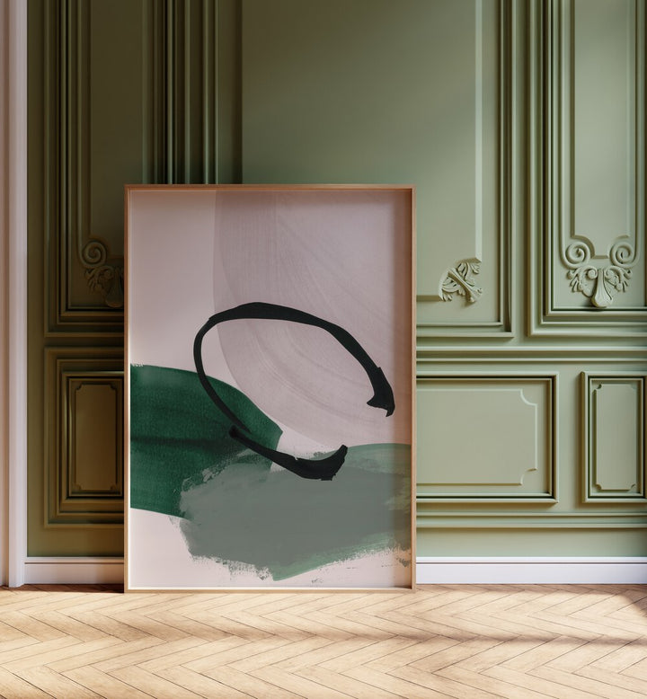 Elegant MINIMALIST PAINTING I, ABSTRACT PAINTINGS, showcasing serene colors and fluid lines, perfect for any space.