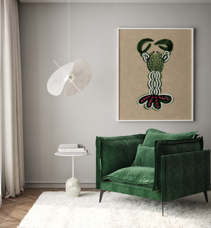 Add charm to your kitchen with GREEN LOBSTER, KITCHEN POSTERS, perfect for seafood lovers and vibrant decor.