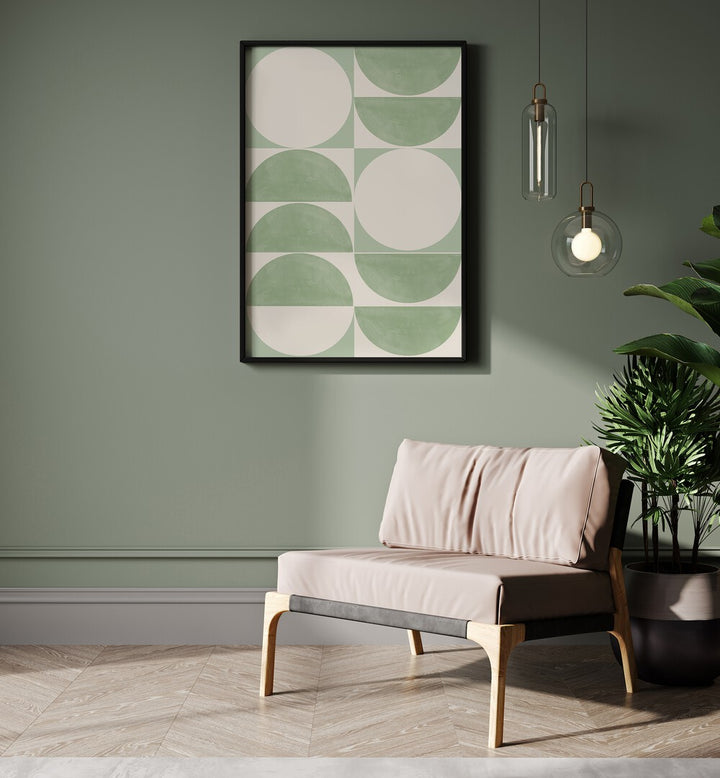 Stylish MID CENTURY MODERN I, GEOMETRIC ART PRINTS by THE MIUUS STUDIO enhances modern decor with vibrant design.