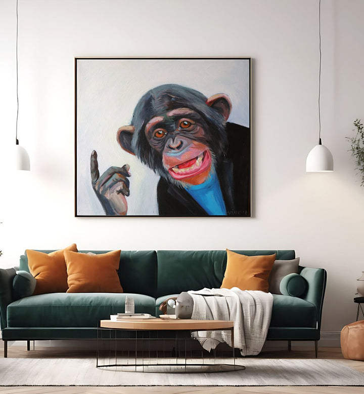Vibrant CHIMPANZEE'S THOUGHT, COMIC POSTERS transform your space with dynamic abstract comic art and storytelling.