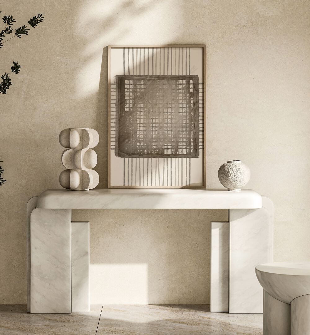 Elevate your space with COCOA ROPES III, GEOMETRIC ART PRINTS, showcasing modern artistry and geometric elegance.