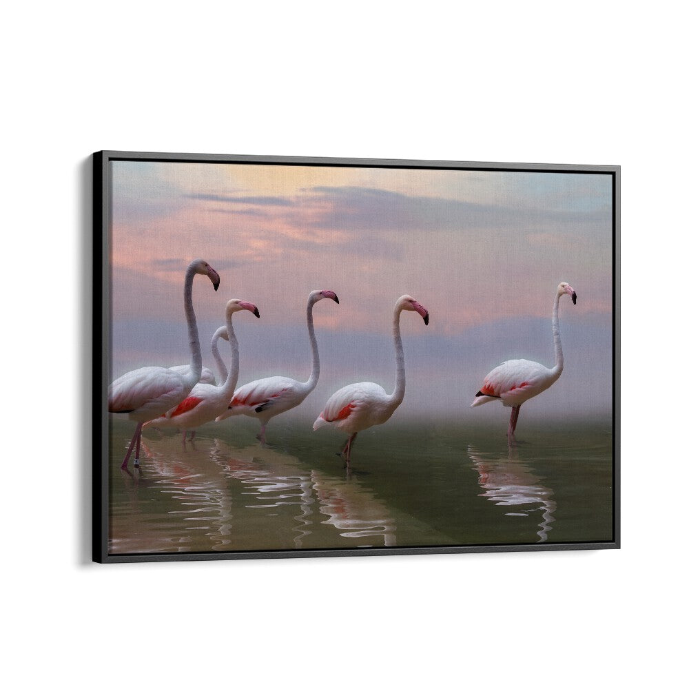 African painting - FLAMINGO SUNSET by Asianmonk