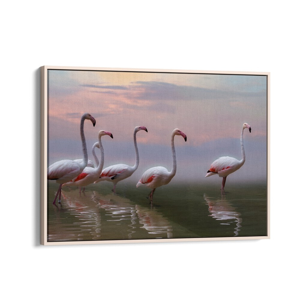 African painting - FLAMINGO SUNSET by Asianmonk