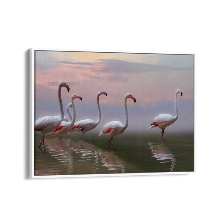 African painting - FLAMINGO SUNSET by Asianmonk