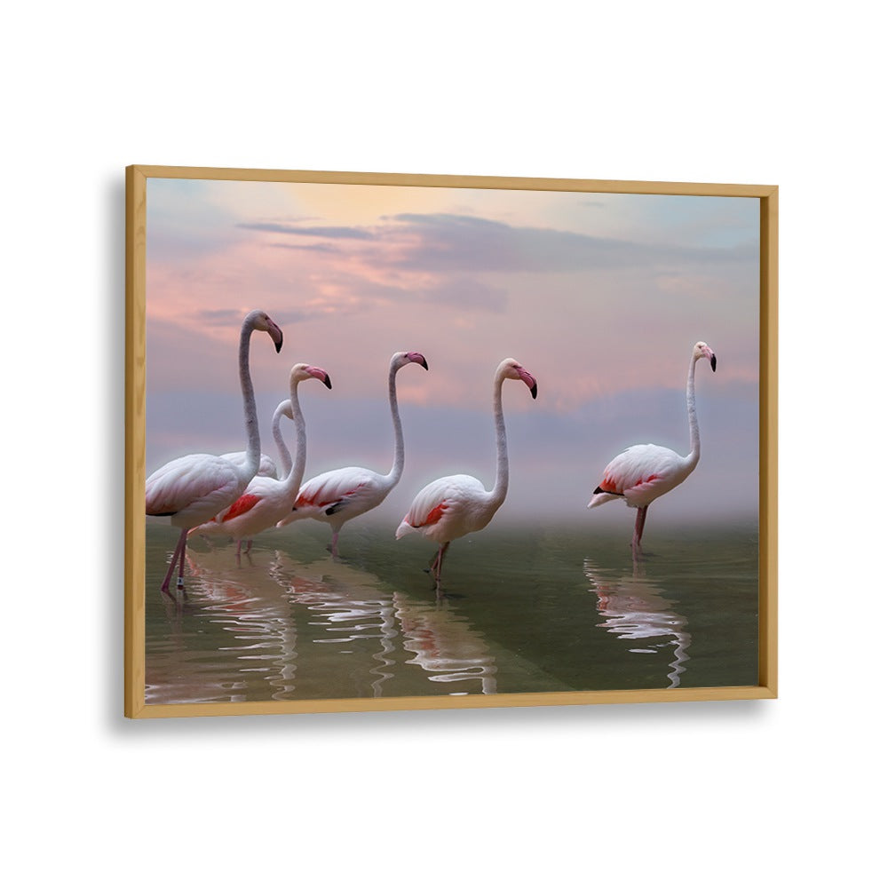 African painting - FLAMINGO SUNSET by Asianmonk