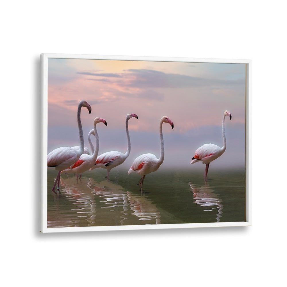 African painting - FLAMINGO SUNSET by Asianmonk