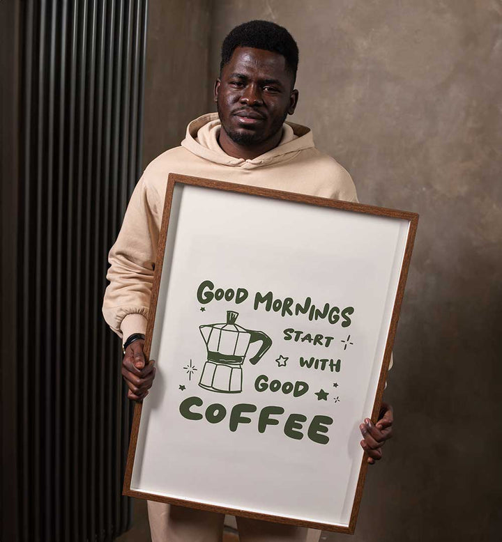 MORNINGS START WITH  COFFEE , BAR & CAFE ART