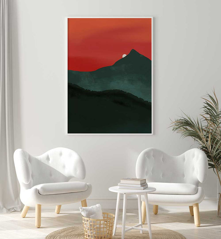 CRIMSON PEAK SUNRISE , LANDSCAPE PAINTINGS