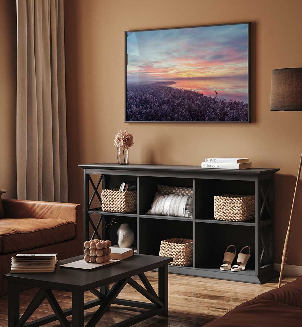 THE HERON'S MORNING VIEW , PHOTOGRAPHY PRINTS