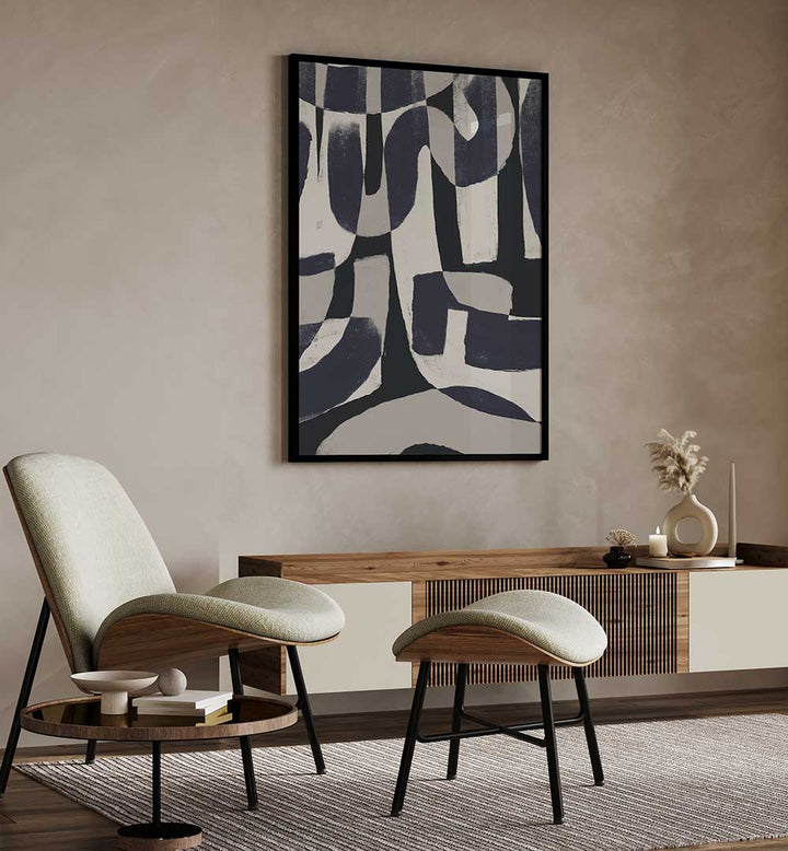 MONOCHROME ABSTRACT FORMS , ABSTRACT PAINTINGS