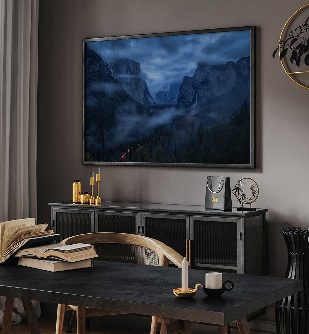 BLUE HOUR YOSEMITE , PHOTOGRAPHY PRINTS