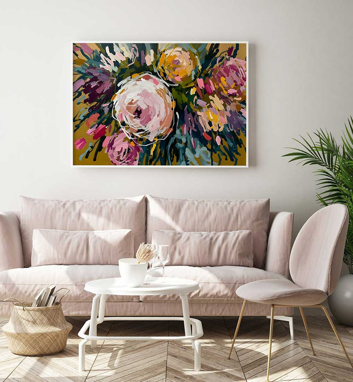 MARIGOLD BLOOM , FLORAL FLOWER PAINTINGS