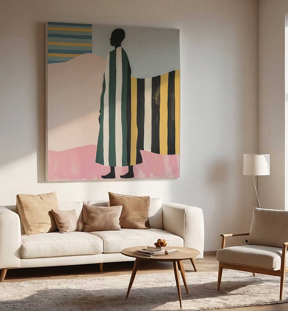 MAN IN STRIPES , PORTRAITS & FIGURATIVE ILLUSTRATIONS