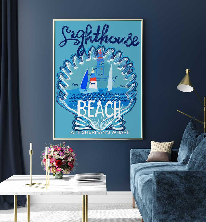 Lighthouse II Beach Paintings create a coastal paradise, perfect for beach lovers' home decor.