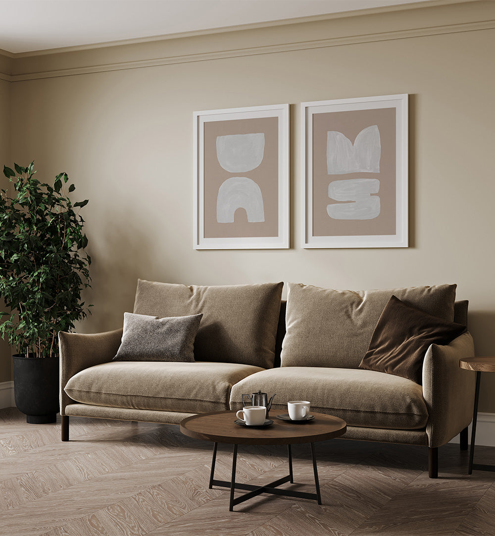 RESTFUL FORMS SET , SET OF 2 PAINTINGS